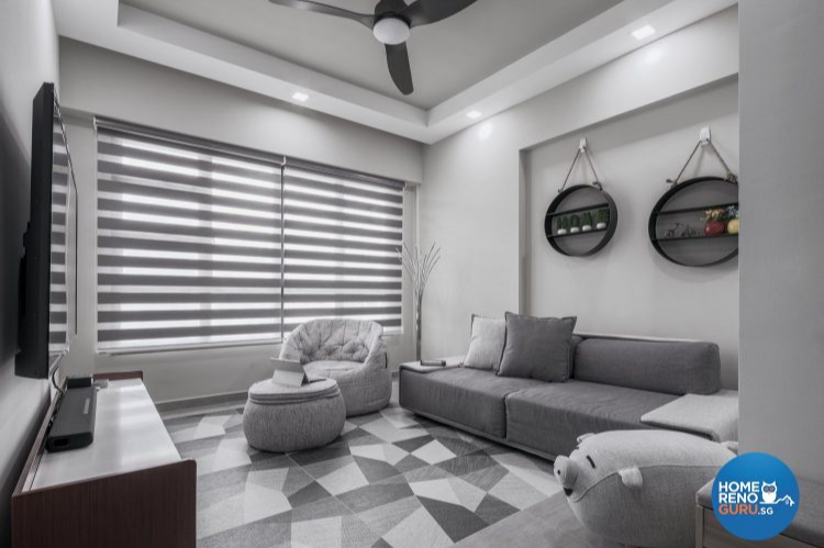4 room living room designed by Weiken Design