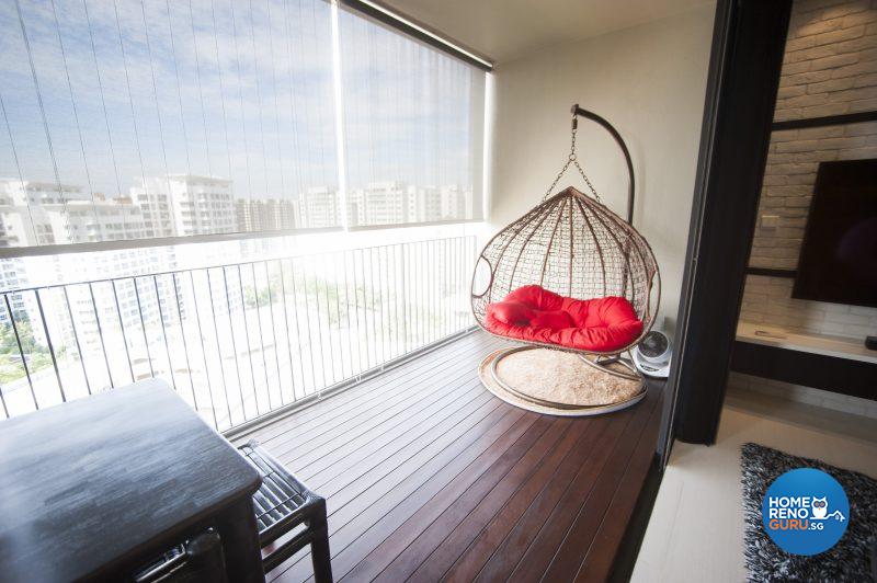 A cosy corner on the balcony is the perfect place to curl up and daydream