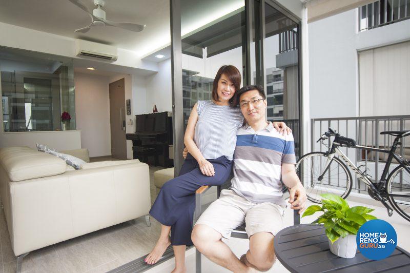 Mathis and Ivone, on their breezy balcony