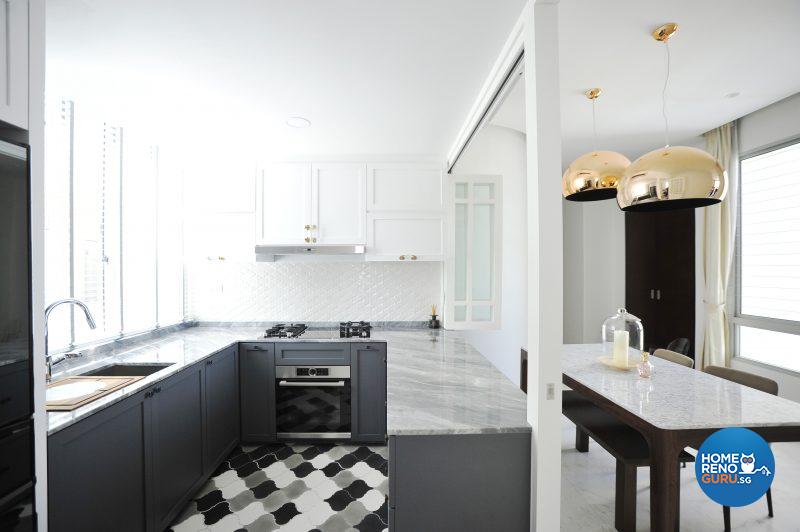 The gorgeous monochromatic kitchen