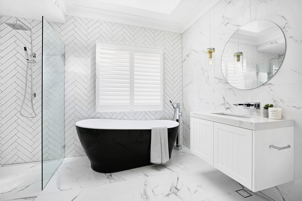 Quartz being used in bathroom surfaces