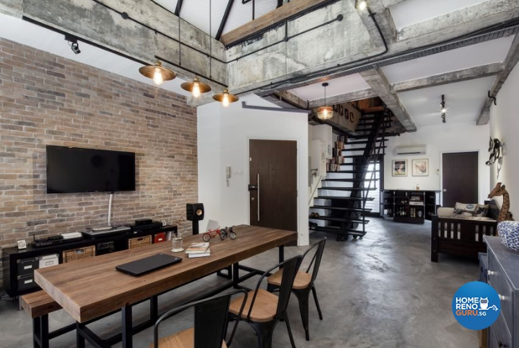 Industrial theme HDB designed by De Style Interior