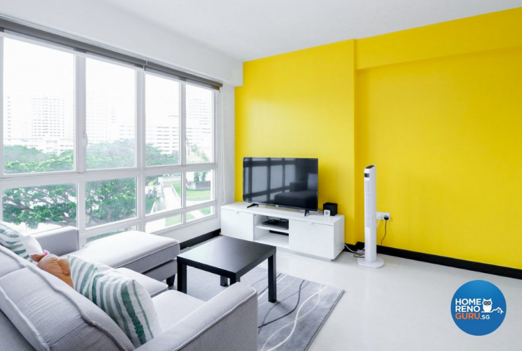 4 room HDB living room designed by Design 4 Space