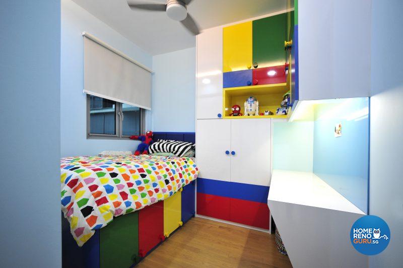 Lego set the theme in Charles’ bright, graphic bedroom