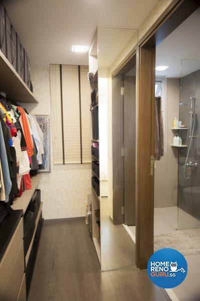 The luxurious walk-in wardrobe