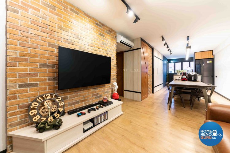 Living room in 3 Room HDB by FIneline Design