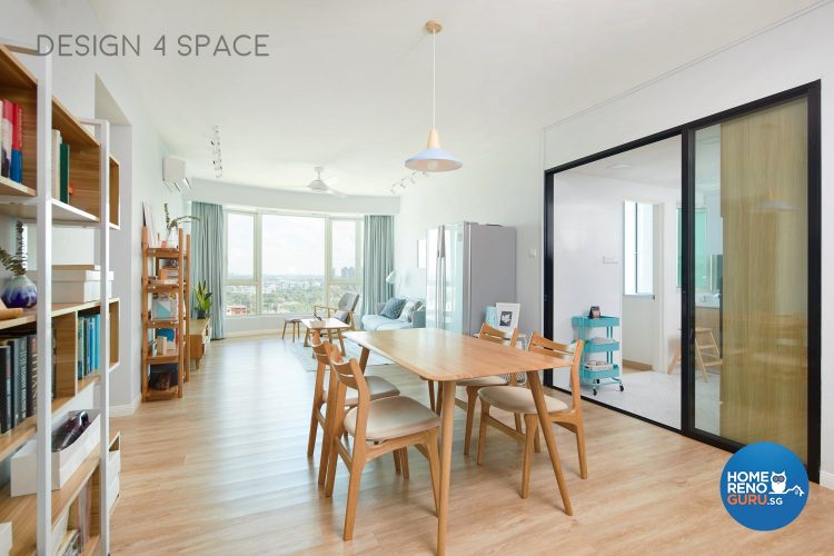 Living room of condominium designed by Design 4 Space