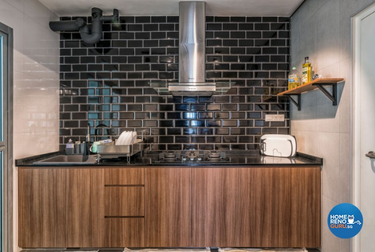 Kitchen with industrial design