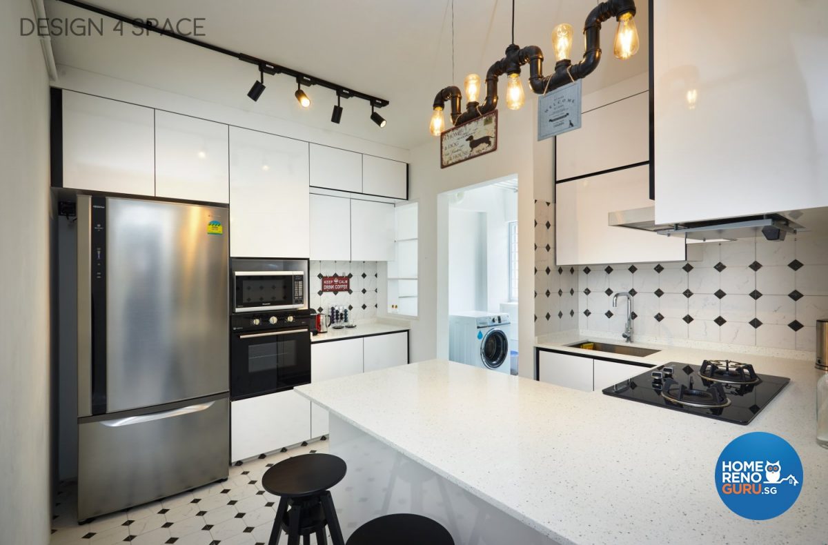 White Quartz kitchen countertop