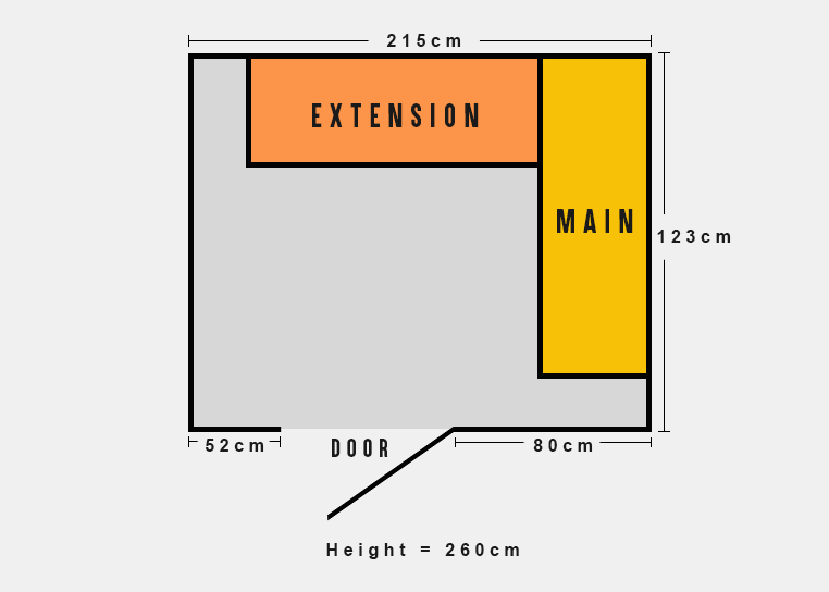 Sample storeroom dimensions for price quotation