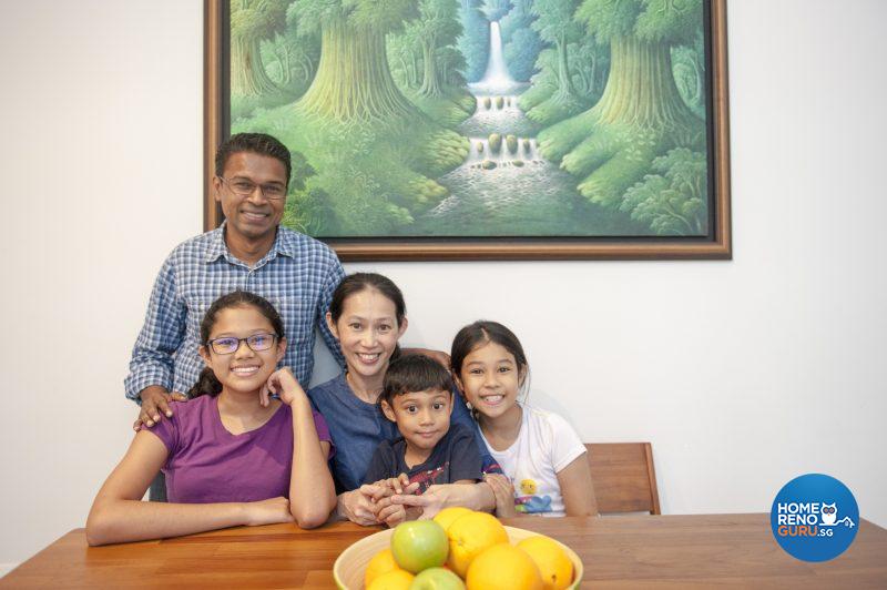 Sivaraja, Hui San and three out of four of their lively and lovely brood
