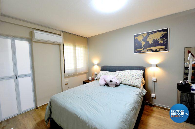 The simple, cosy and uncluttered master bedroom