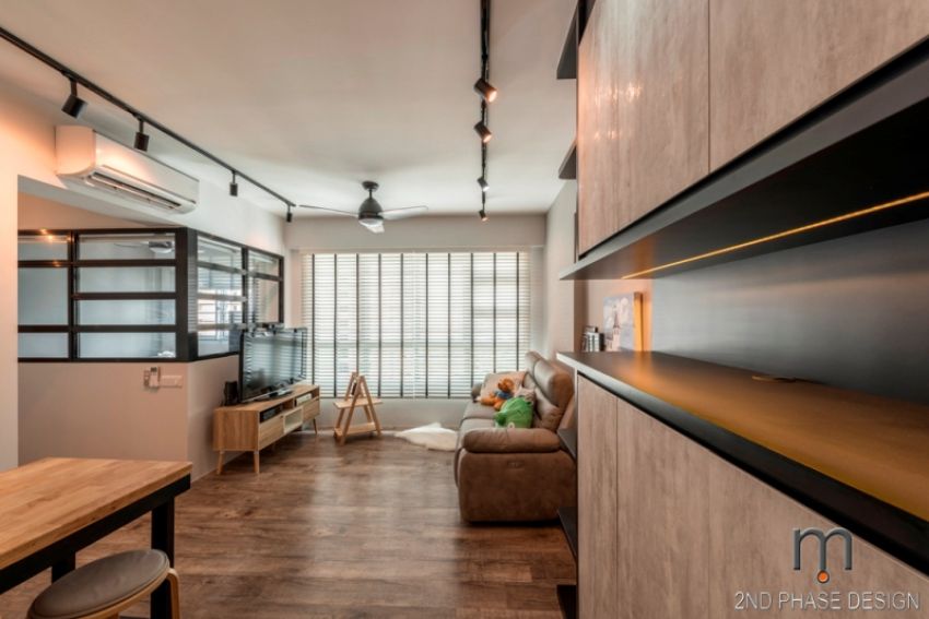 Industrial, Rustic, Scandinavian Design - Living Room - HDB 3 Room - Design by 2nd Phase Design
