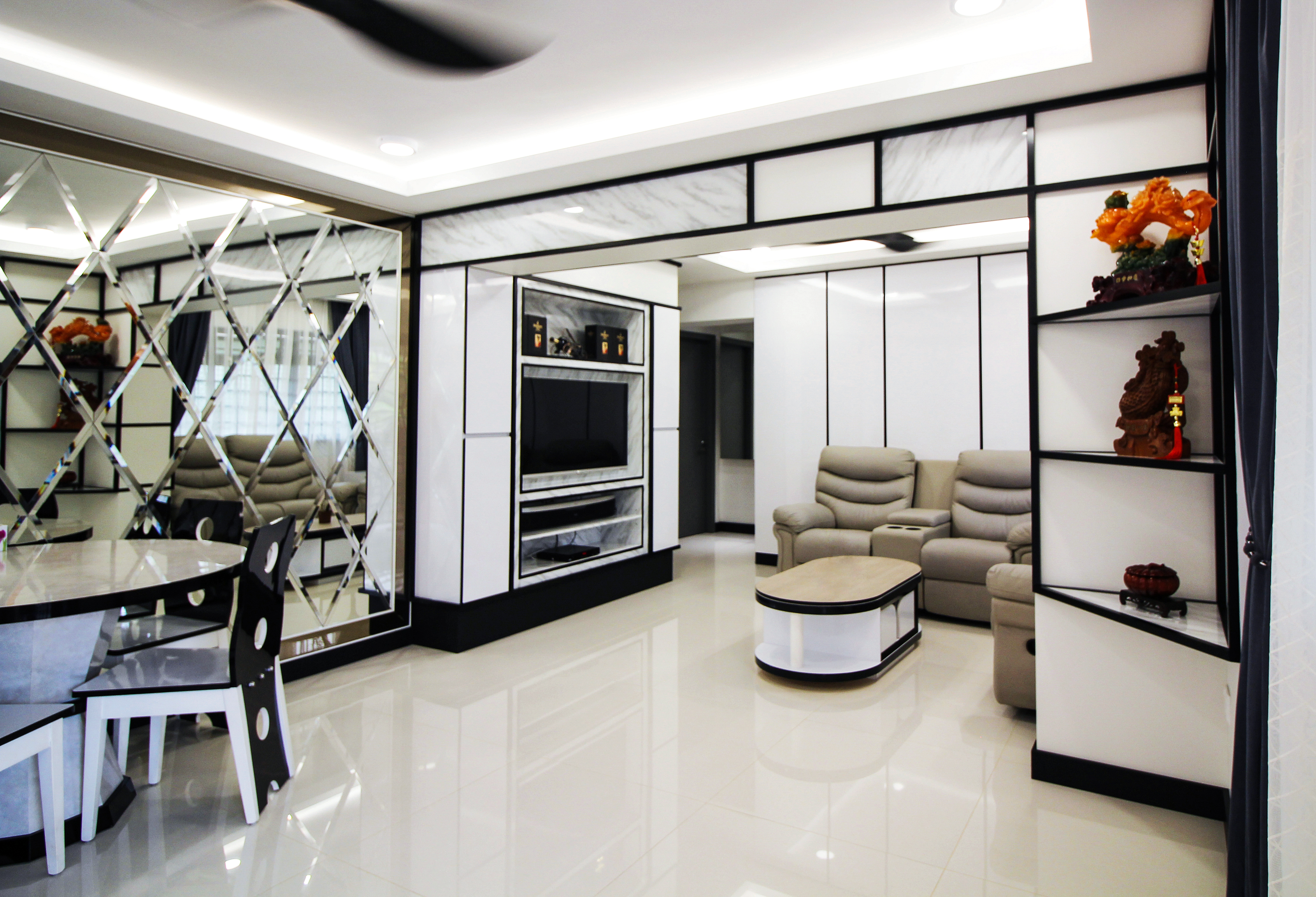 Contemporary, Modern Design - Living Room - HDB 4 Room - Design by 3+i DESIGN STUDIO