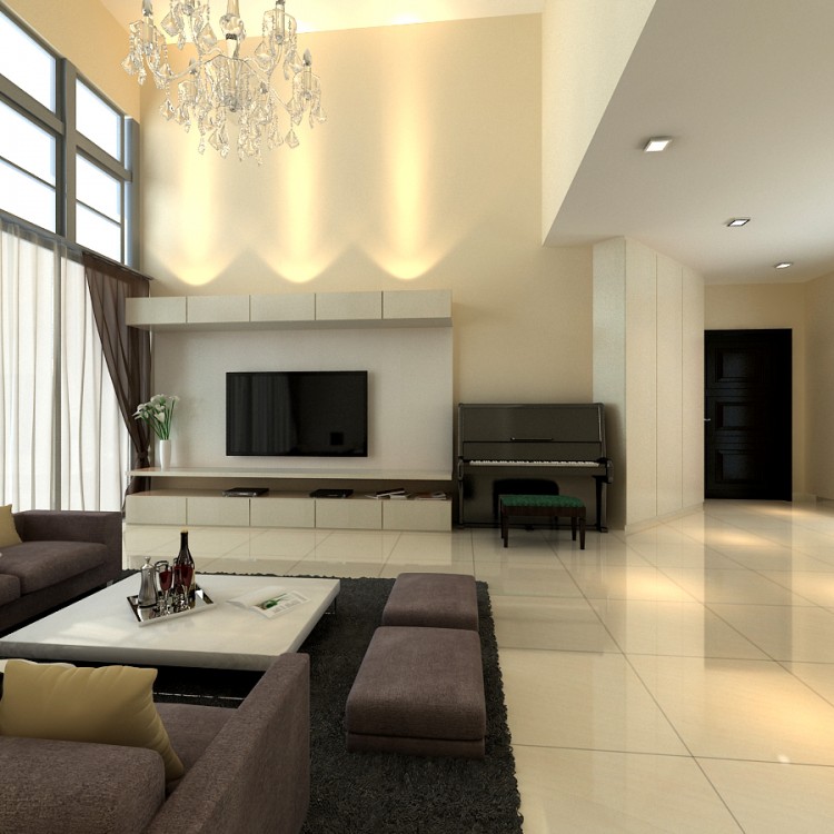 Contemporary Design - Living Room - Condominium - Design by 4Walls Group Pte Ltd