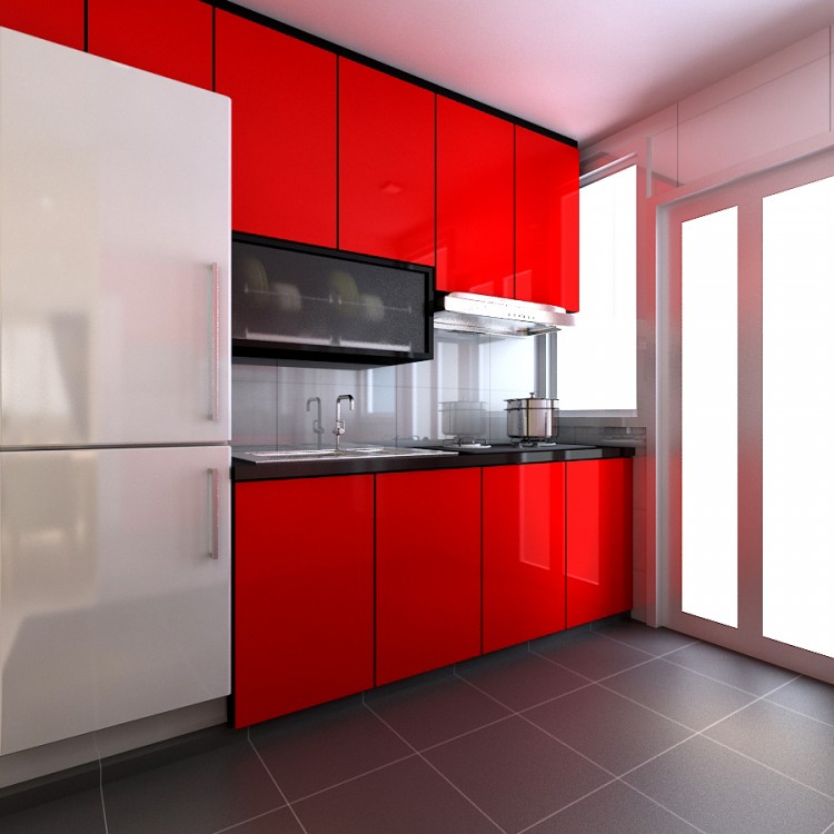 Modern Design - Kitchen - HDB 4 Room - Design by 4Walls Group Pte Ltd