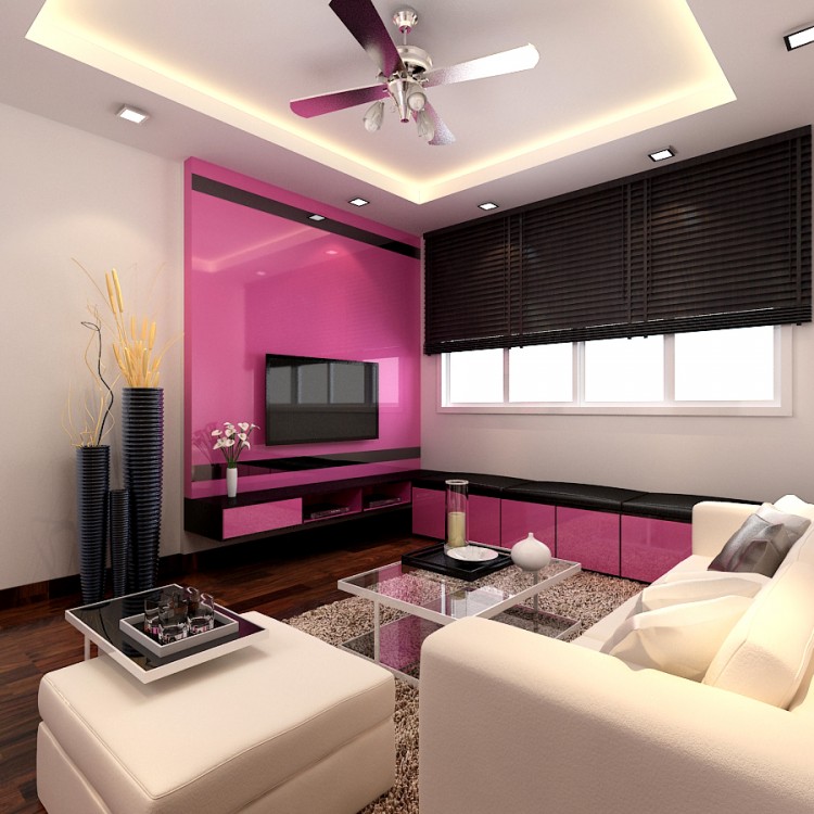 Eclectic Design - Living Room - HDB 4 Room - Design by 4Walls Group Pte Ltd