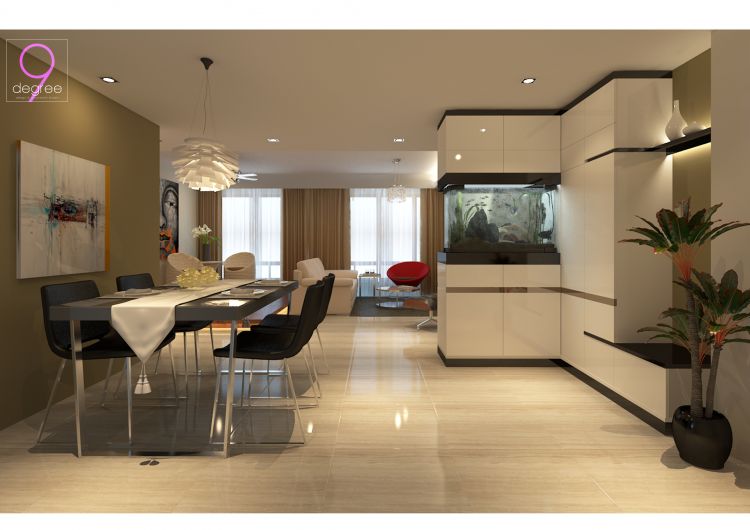 Contemporary, Rustic, Scandinavian Design - Dining Room - HDB 5 Room - Design by 9 Degree Construction Pte Ltd