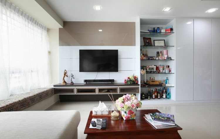Contemporary, Minimalist, Modern Design - Living Room - HDB 5 Room - Design by 9 Degree Construction Pte Ltd
