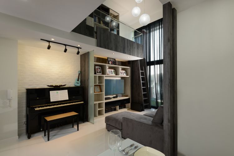 Industrial, Modern Design - Living Room - Condominium - Design by 9 Degree Construction Pte Ltd