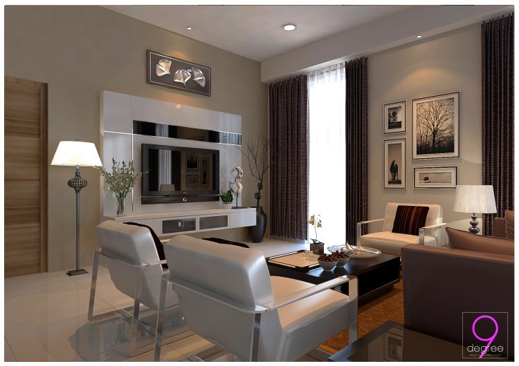 Contemporary, Minimalist Design - Living Room - Landed House - Design by 9 Degree Construction Pte Ltd