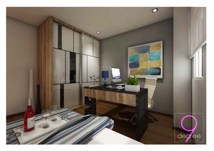 Contemporary, Industrial, Modern, Scandinavian Design - Study Room - Condominium - Design by 9 Degree Construction Pte Ltd