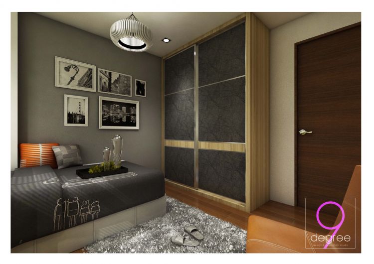 Contemporary, Industrial, Modern, Scandinavian Design - Bedroom - Condominium - Design by 9 Degree Construction Pte Ltd