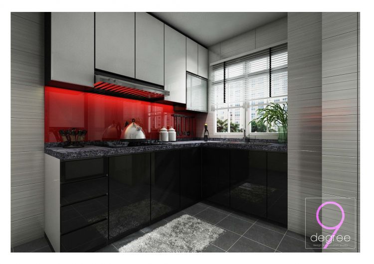Contemporary, Industrial, Modern, Scandinavian Design - Kitchen - Condominium - Design by 9 Degree Construction Pte Ltd