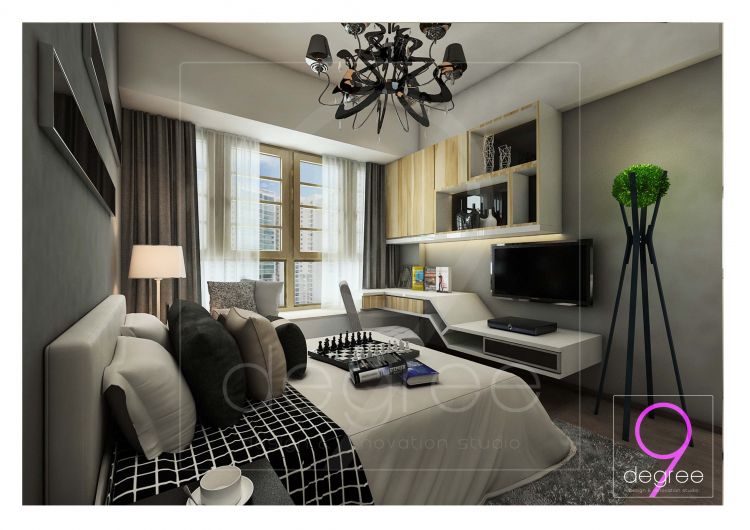 Eclectic, Modern Design - Bedroom - Condominium - Design by 9 Degree Construction Pte Ltd