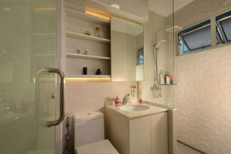 Minimalist, Modern Design - Bathroom - HDB 4 Room - Design by 96 Degree Designers