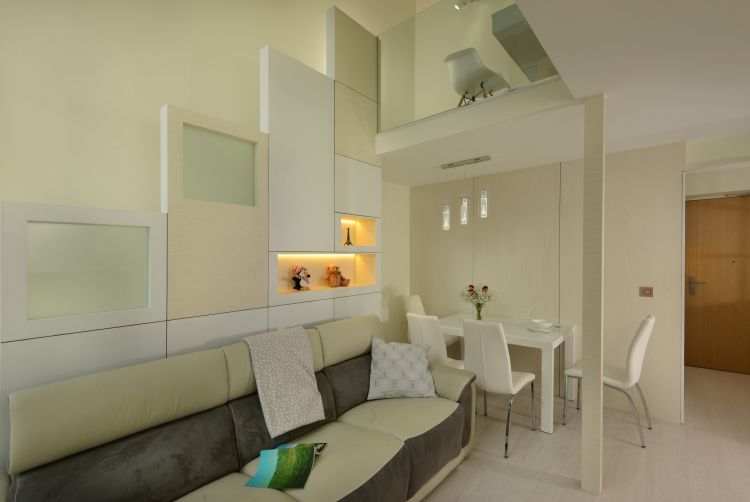 Minimalist, Modern Design - Living Room - HDB Executive Apartment - Design by 96 Degree Designers