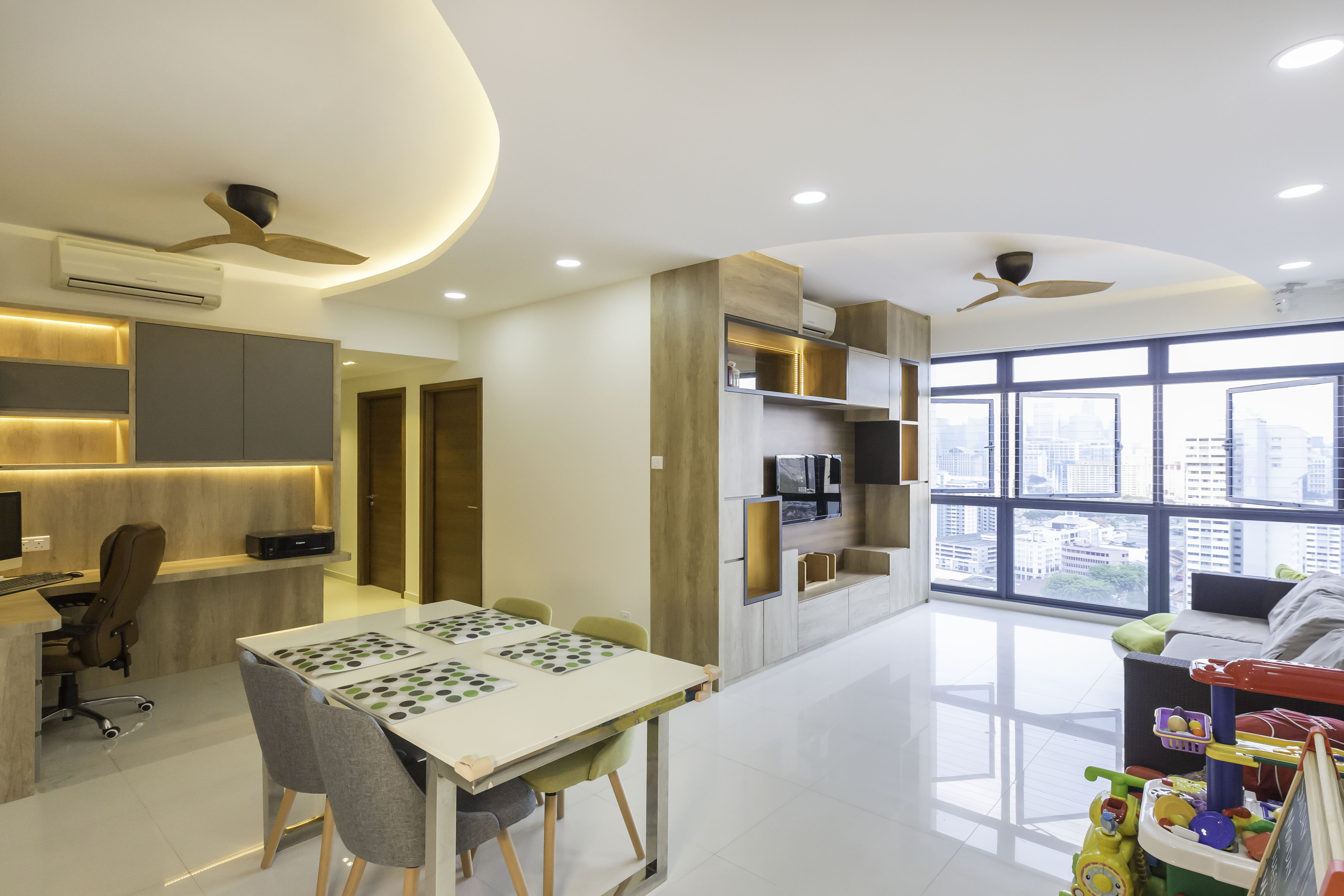 Modern Design - Living Room - Condominium - Design by 96 Degree Designers