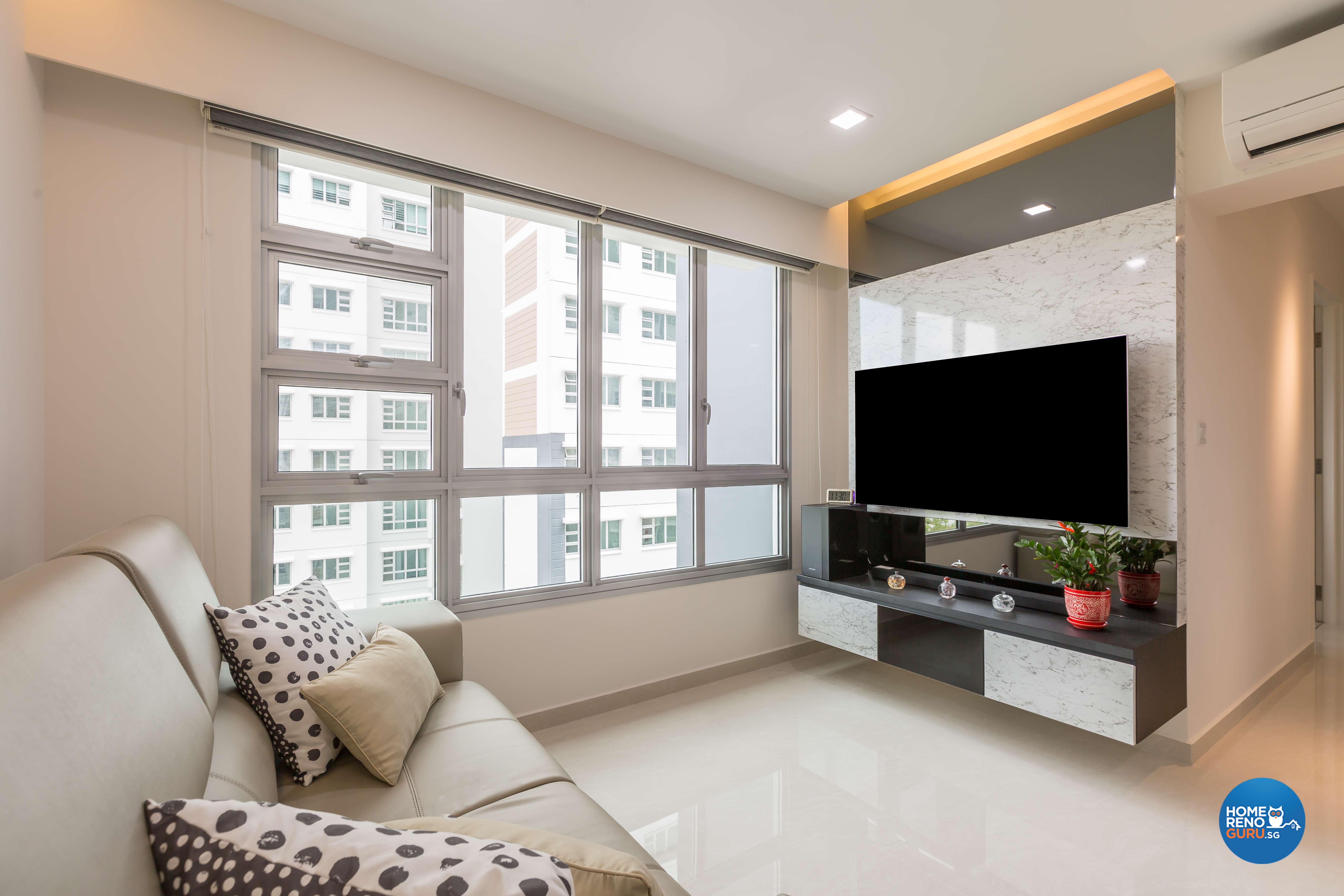 Contemporary, Modern Design - Living Room - HDB 3 Room - Design by 96 Degree Designers