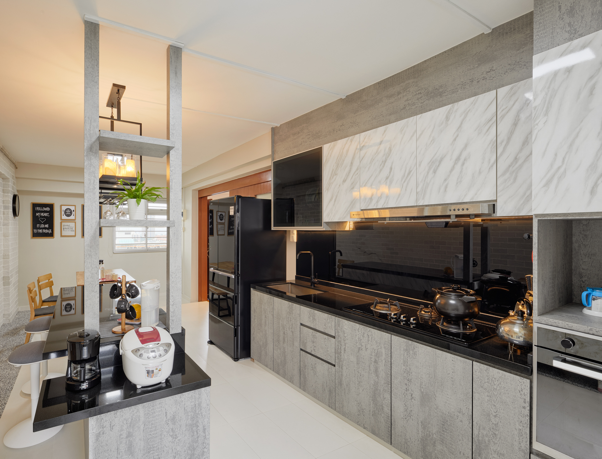 Contemporary, Scandinavian Design - Kitchen - HDB Executive Apartment - Design by Absolook Interior Design Pte Ltd