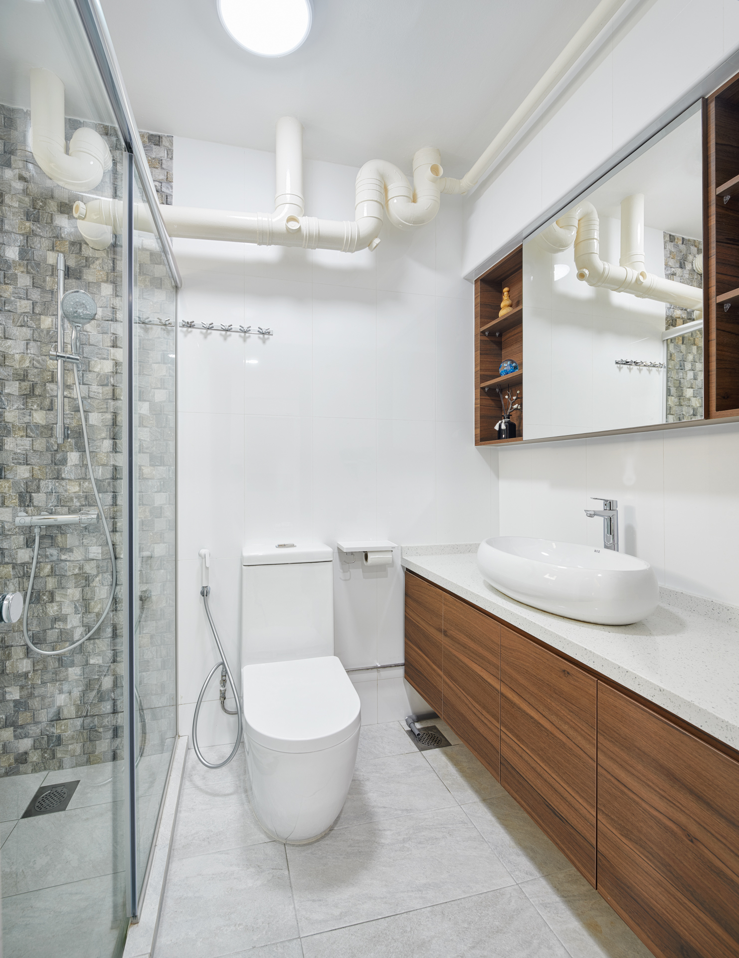 Scandinavian Design - Bathroom - HDB Executive Apartment - Design by Absolook Interior Design Pte Ltd