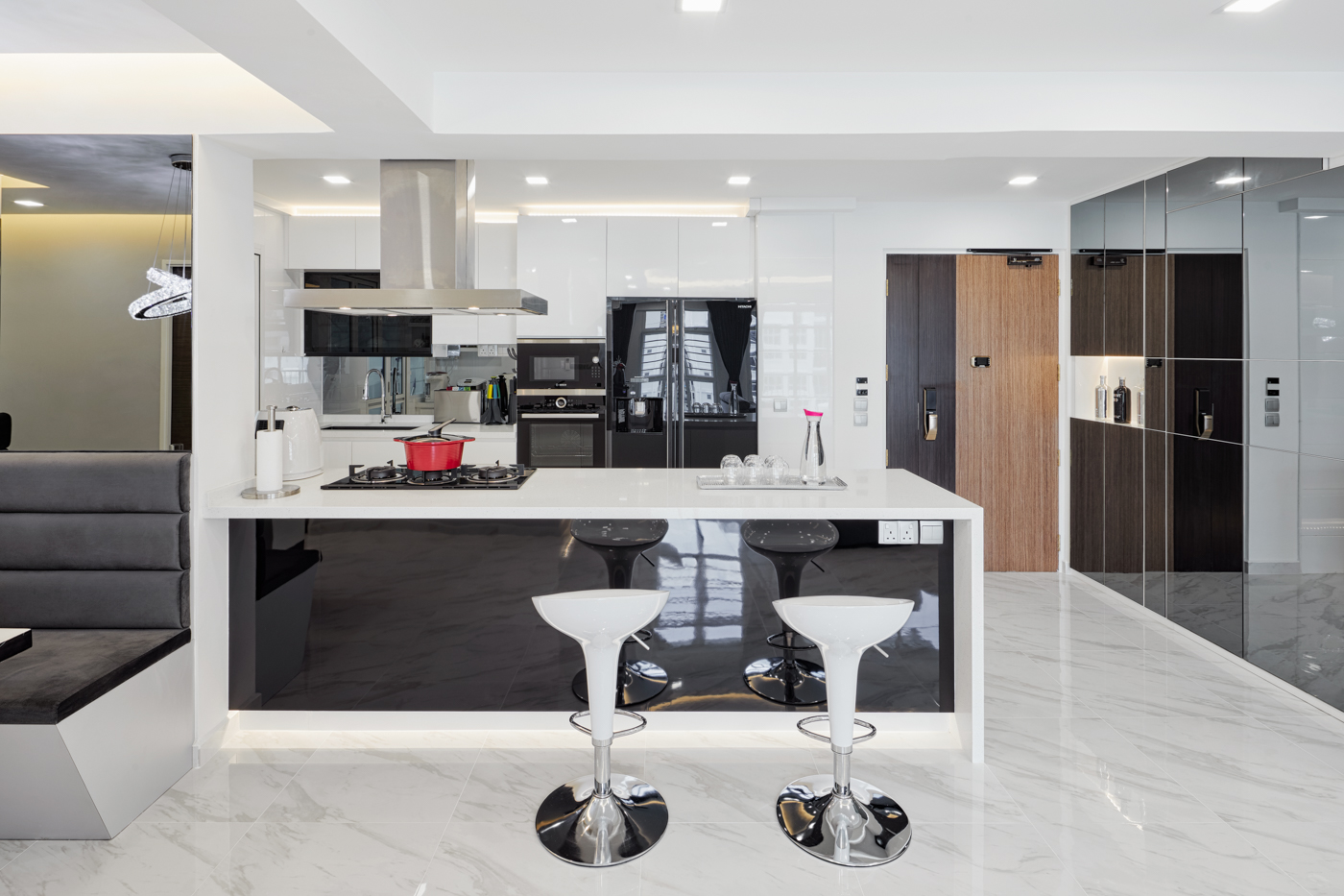 Minimalist, Modern Design - Kitchen - HDB 5 Room - Design by Absolook Interior Design Pte Ltd