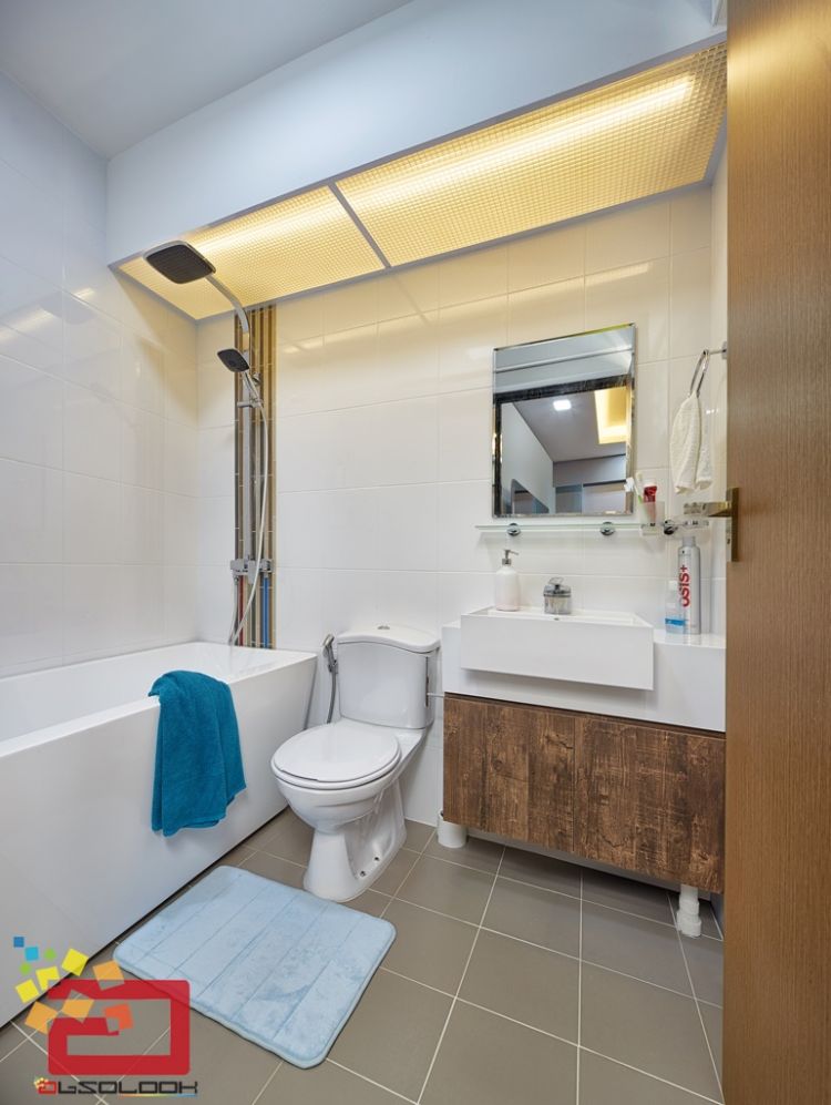 Industrial, Resort, Scandinavian Design - Bathroom - HDB 4 Room - Design by Absolook Interior Design Pte Ltd