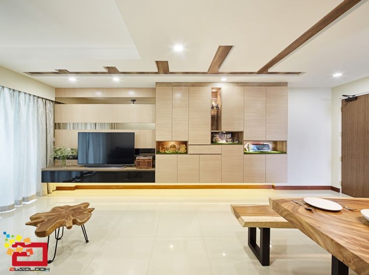 Minimalist, Modern Design - Living Room - HDB 5 Room - Design by Absolook Interior Design Pte Ltd