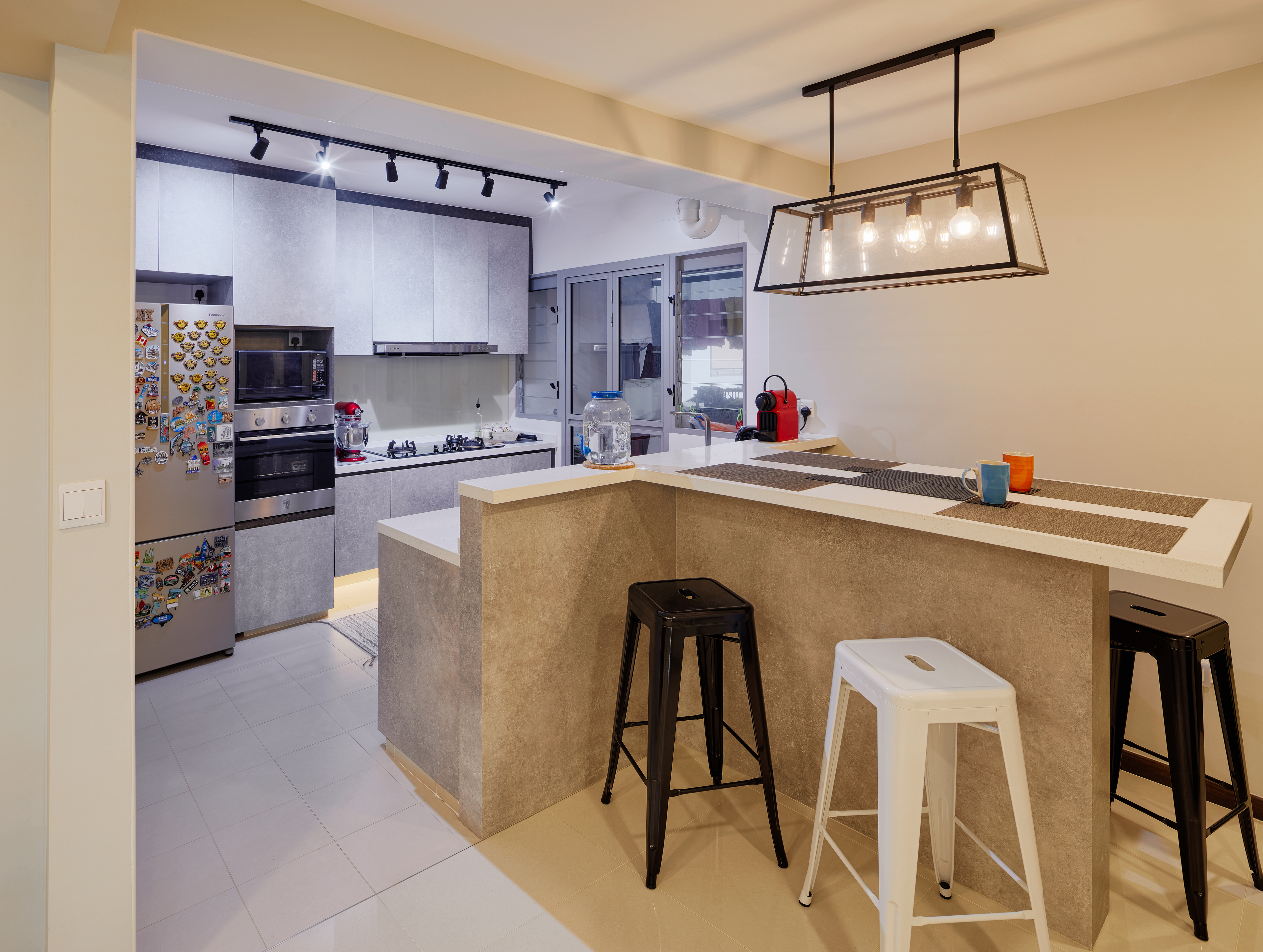 Modern, Resort Design - Kitchen - HDB 4 Room - Design by Absolook Interior Design Pte Ltd