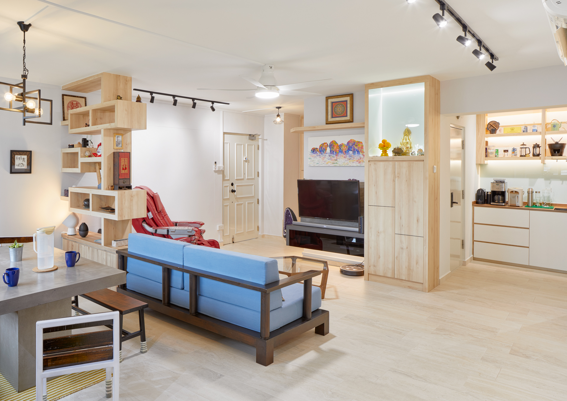 Scandinavian Design - Living Room - HDB 4 Room - Design by Absolook Interior Design Pte Ltd