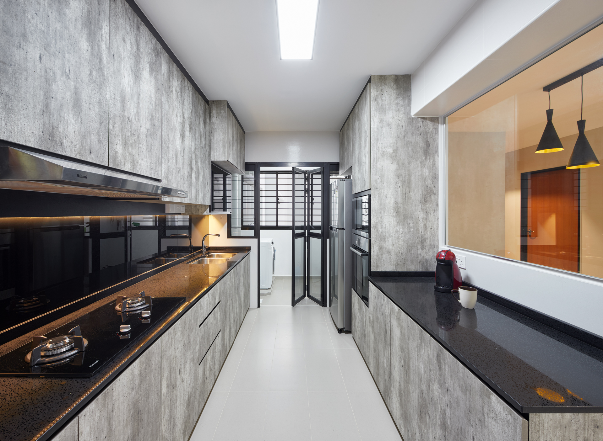 Industrial Design - Kitchen - HDB 5 Room - Design by Absolook Interior Design Pte Ltd