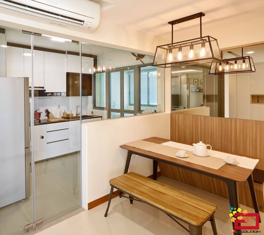 Contemporary Design - Dining Room - HDB 4 Room - Design by Absolook Interior Design Pte Ltd