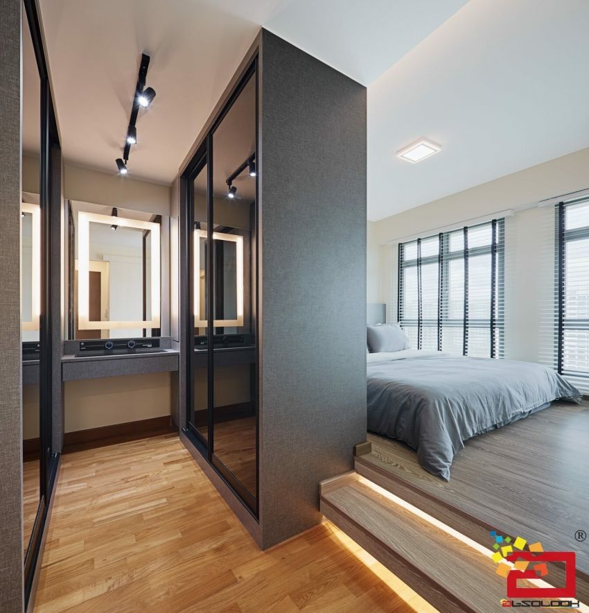 Contemporary Design - Bedroom - HDB 4 Room - Design by Absolook Interior Design Pte Ltd