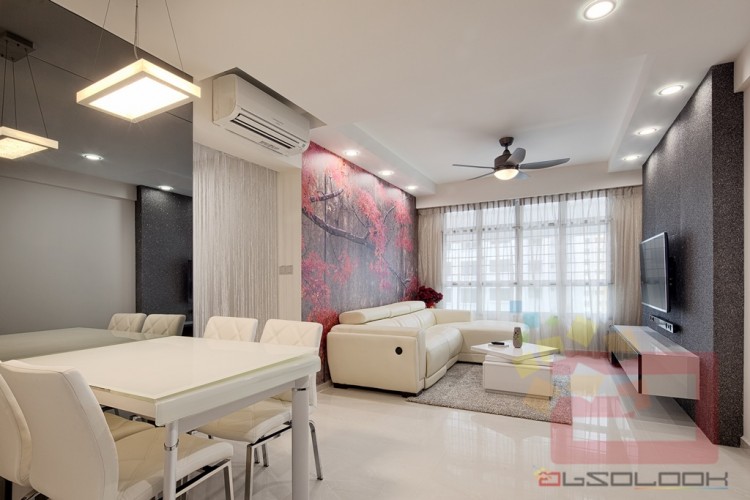 Modern Design - Living Room - HDB 4 Room - Design by Absolook Interior Design Pte Ltd