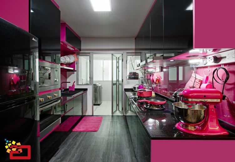 Modern Design - Kitchen - HDB 4 Room - Design by Absolook Interior Design Pte Ltd