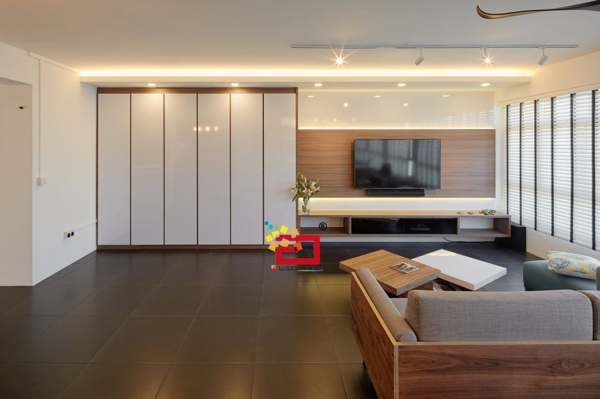 Modern Design - Living Room - HDB 5 Room - Design by Absolook Interior Design Pte Ltd