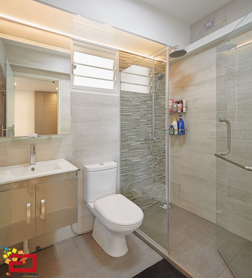 Modern Design - Bathroom - HDB 5 Room - Design by Absolook Interior Design Pte Ltd