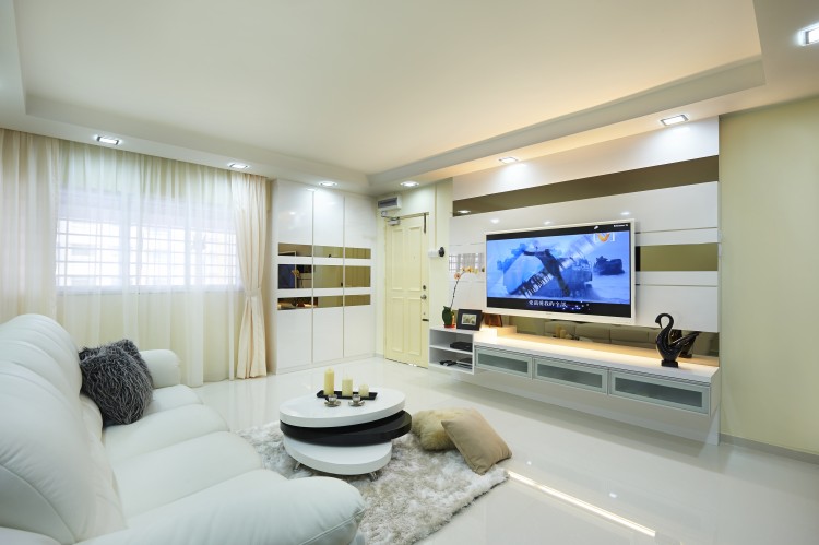 Contemporary, Modern Design - Living Room - HDB 4 Room - Design by AC Vision Design Pte Ltd