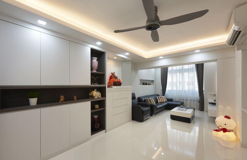 Contemporary Design - Living Room - HDB Executive Apartment - Design by AC Vision Design Pte Ltd