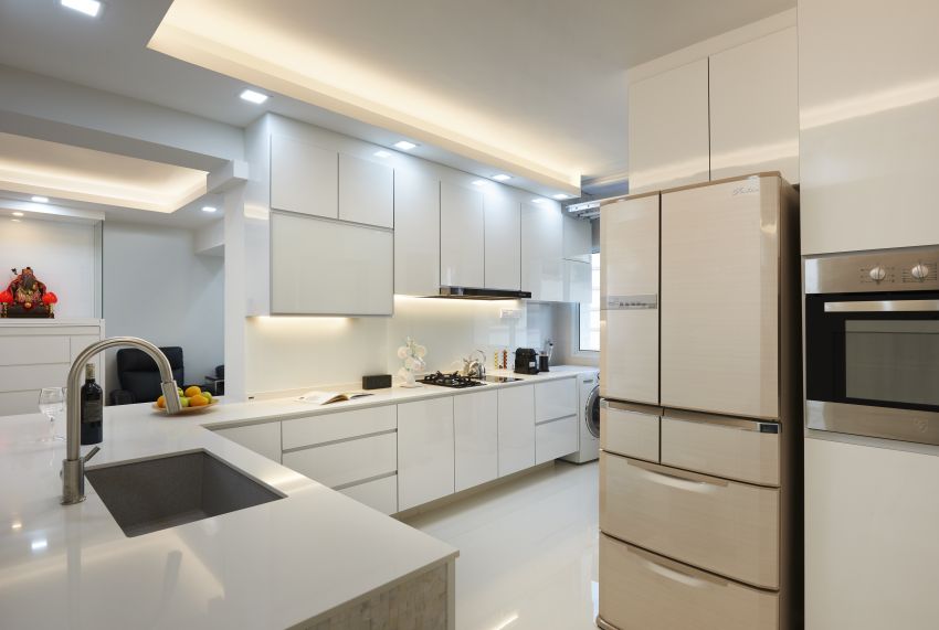 Contemporary Design - Kitchen - HDB Executive Apartment - Design by AC Vision Design Pte Ltd
